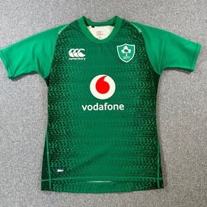 Canterbury Ireland‎ IRFU Rugby Jersey Mens Medium Green Vodafone Training Shirt